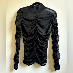 NWOT Ruched black top &Other Stories size M